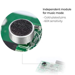 DITRIO M12r music mode syncs lights to your ride's rhythm.