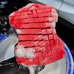 DIY Detail Legacy Sponge on-car use shows thorough, safe suds for showroom shine.