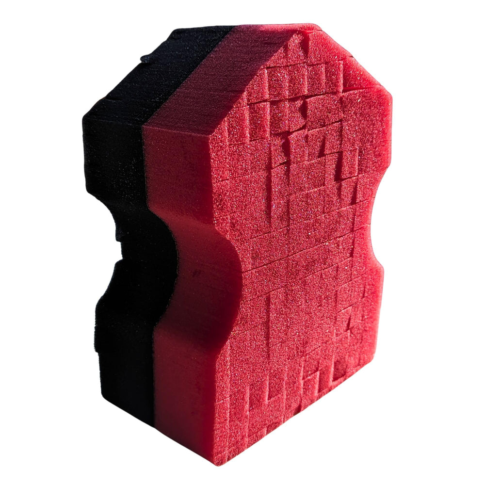 DIY Detail Legacy Sponge close-up shows ultra-soft foam for scratch-free car washing.