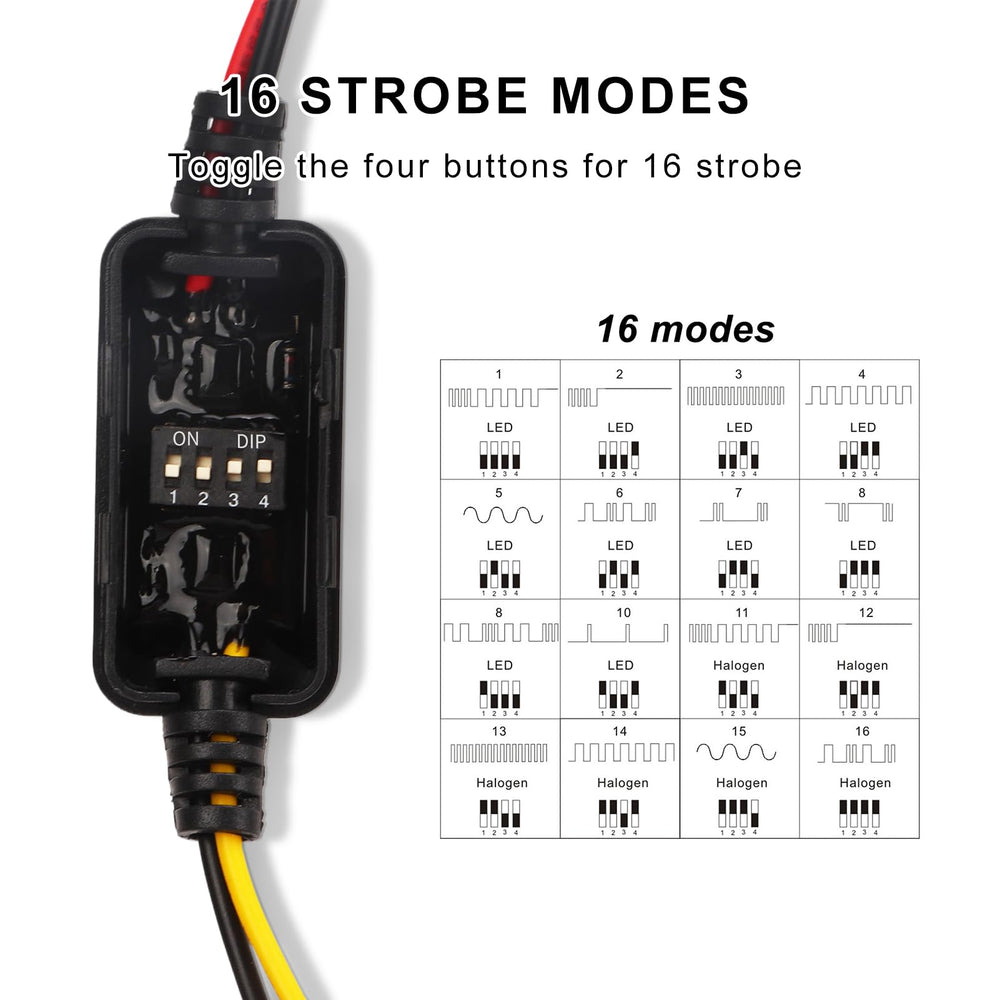 Diydeg strobe module close-up shows waterproof housing for durability.