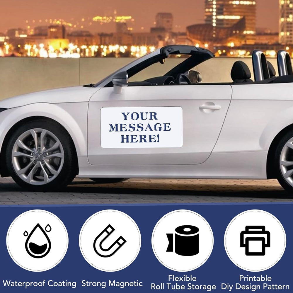 DIYMAG customizable car signs use inkjet vinyl for branded graphics
