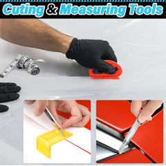 DIYSELF 9mm utility knife with cutting groove enabling precise cuts.
