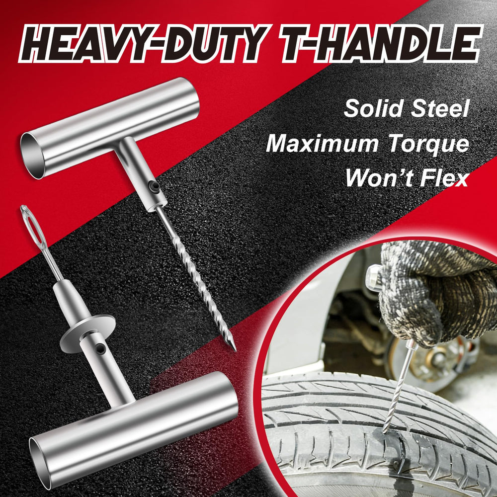 DIYSELF t-handle insertion tool: improves leverage for fast puncture sealing.