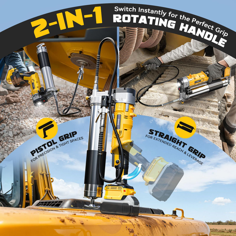 DIYtoolifz dual-loading system for cartridges or bulk grease versatility.