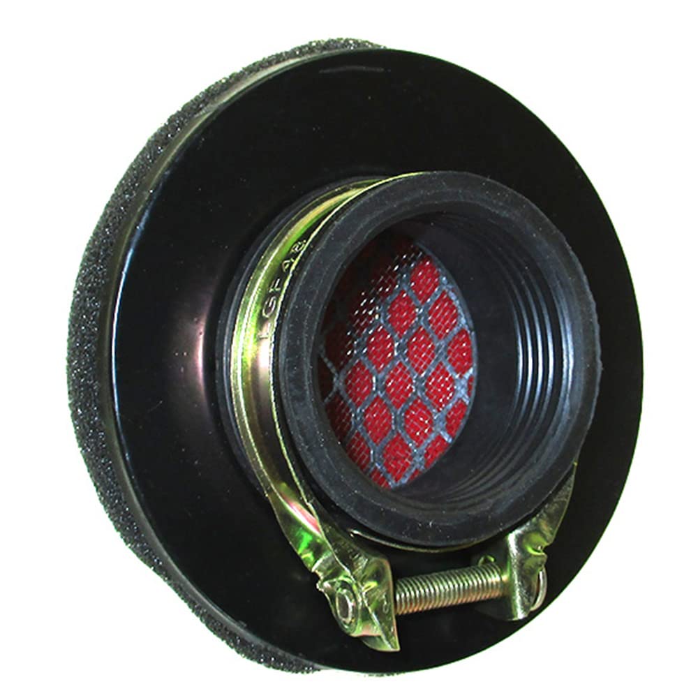 DJ-Motor 38mm air filter black close-up; ready for ATV or scooter.