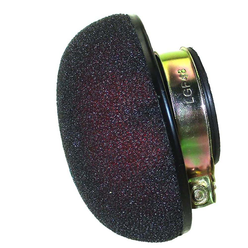 DJ-Motor 38mm air filter on GY6-49cc-50cc engine; enhanced airflow potential.