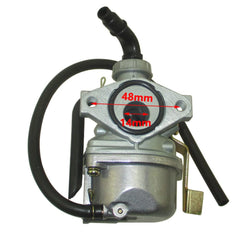 Installation guide view of DJ-Motor PZ14A carburetor for quick fitting.