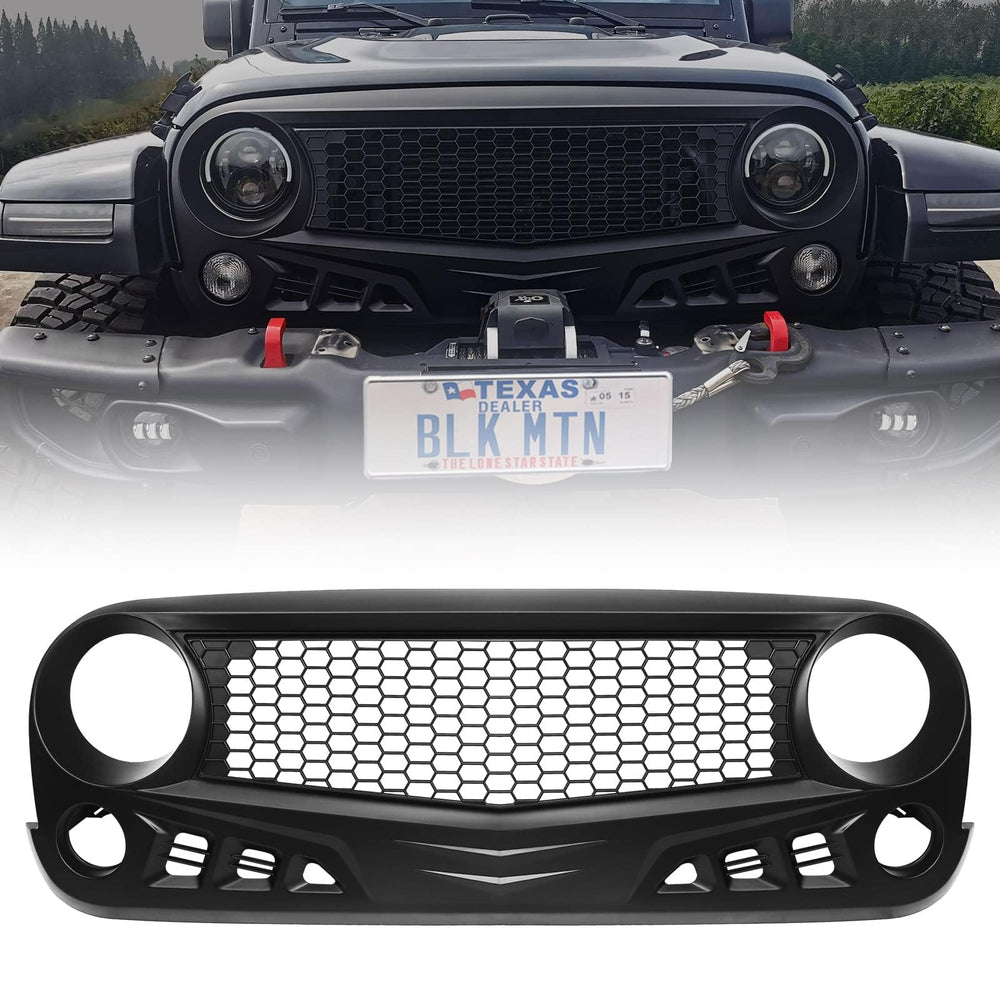 DKMGHT front grill front view with mesh design for improved airflow
