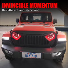 DKMGHT honeycomb grill detail on Wrangler JL emphasizing rugged aesthetics.