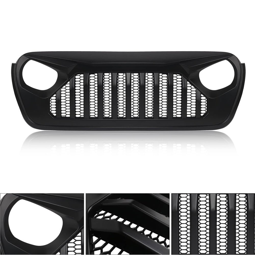 DKMGHT matte black finish on the front grill remains sleek under sun and dust.