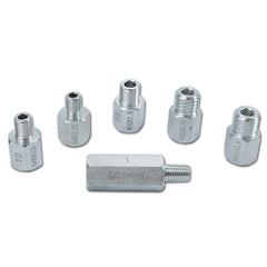 DKwoeshg adapter set supports NPT, metric, and BSPT connections.