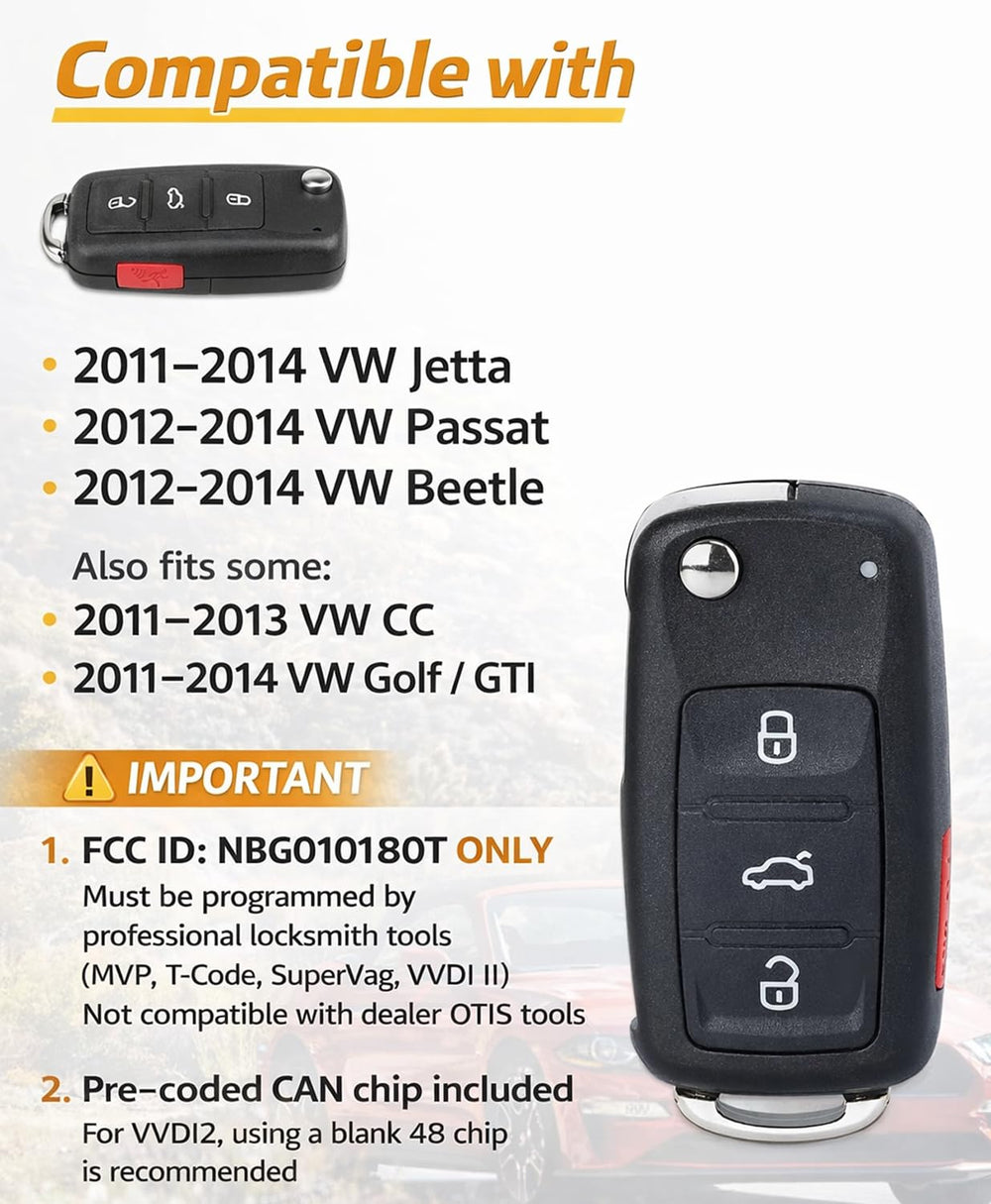 DLGHPO VW key fob compatibility list for models