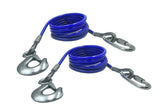 DLLRV trailer safety chains 68-inch cables ready for secure towing connections.