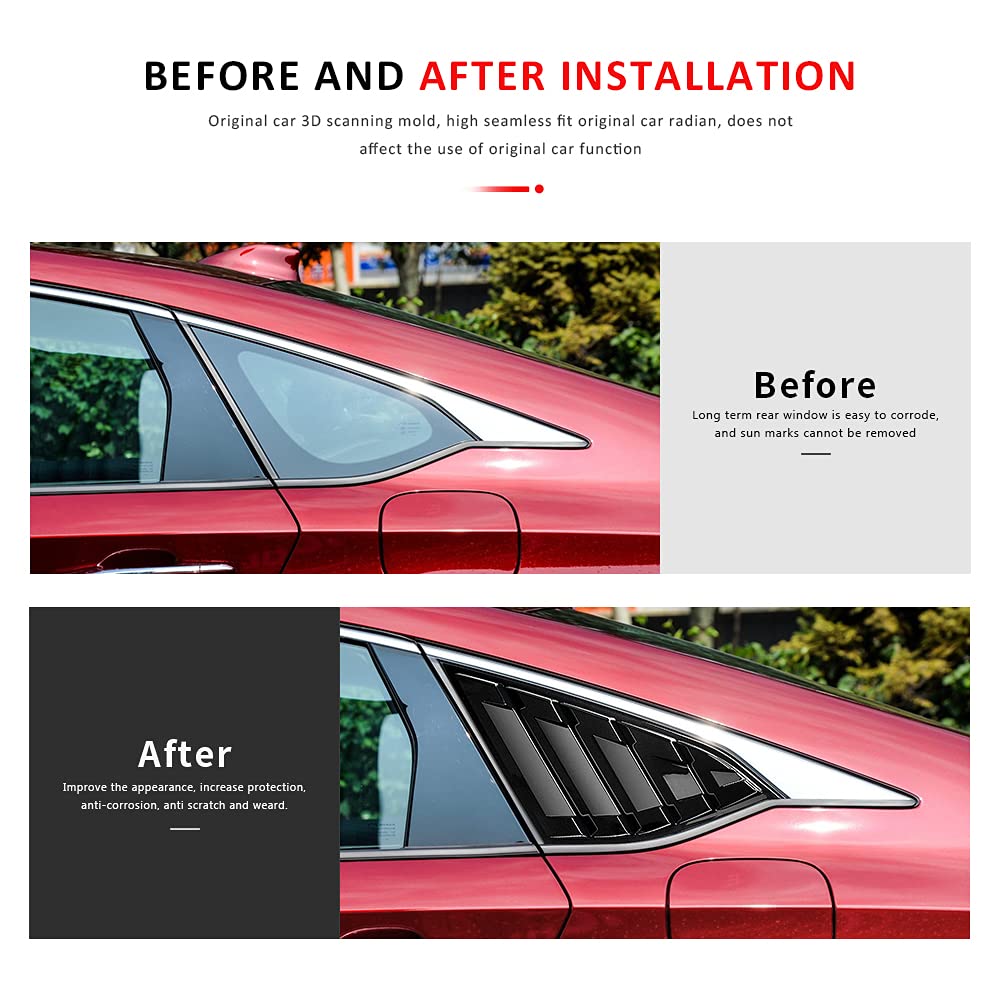DLOVEG ABS plastic window louvers with double-sided tape for secure fit