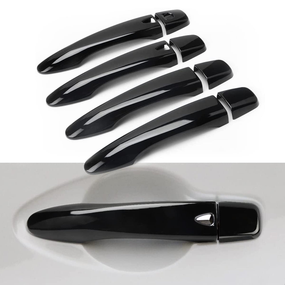 DLOVEG glossy black door handle cover on Nissan Murano protecting against scratches