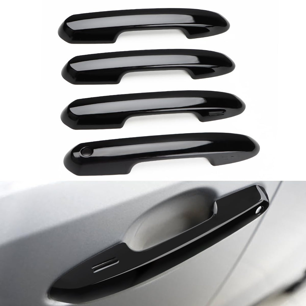 DLOVEG door handle cover for Rav4 in glossy black protects handles