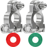 DLronwey battery terminals with military red and black covers for durable waterproof connections