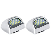 D-Lumina chrome LED license plate light right-side assembly boosts rear illumination