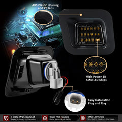 D-Lumina license plate light with stainless retainer clips secures position.