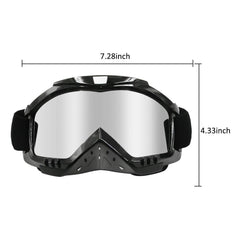 Dmeixs rider wearing goggles on dirt bike with clear vision