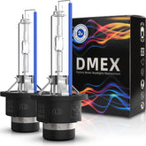 DMEX D2S HID bulbs 8000K pack of 2 for OEM replacement and enhanced visibility.
