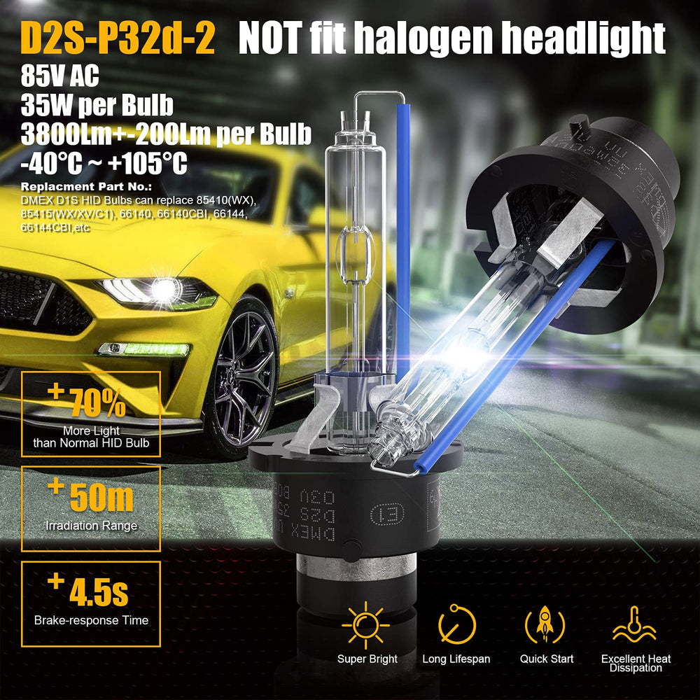 DMEX D2S HID bulb featuring APL pills for stable operation