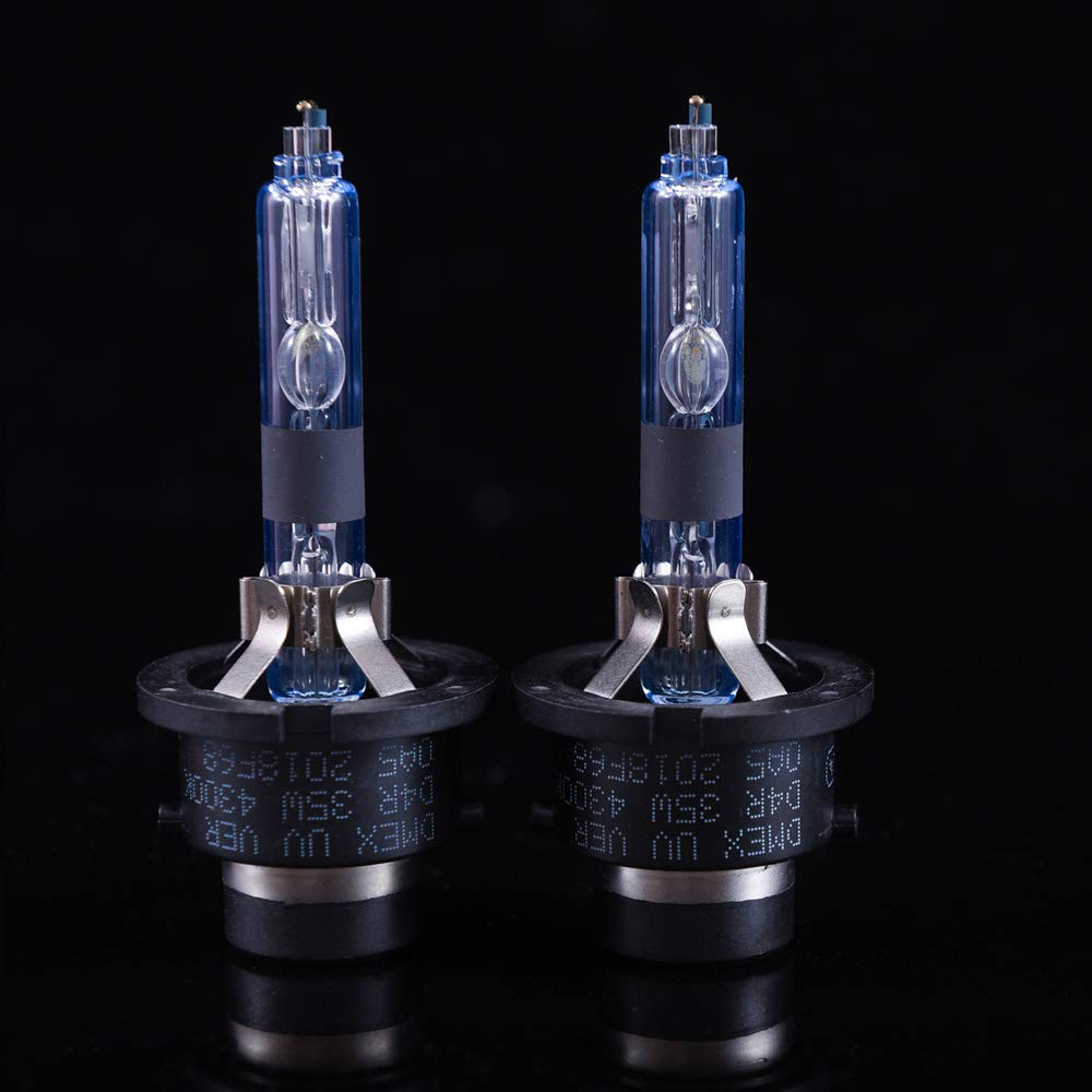 DMEX D4R 6000K HID bulbs come with 2-year warranty packaging.
