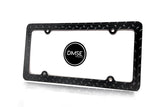 DMSE heavy-duty license frame with diamond plate finish for rugged look