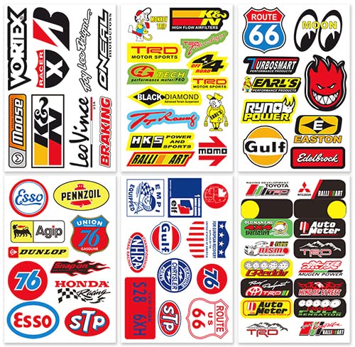DmStore Cars Motor Drag Racing Lot 6 vinyl decals for cars, laptops, and gear.