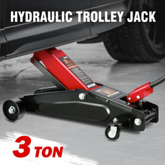 DNA Motoring 3 Ton Floor Jack lift range 7.7 to 21 inches for versatile access.