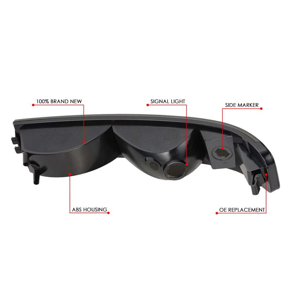DNA MOTORING Chevy Express Savana front light set with clear lens, OE-style housing