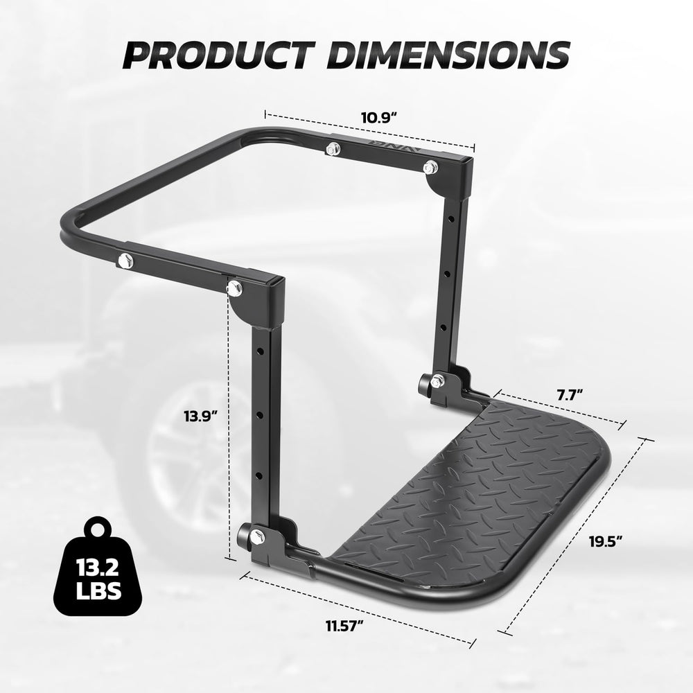 DNA Motoring compact foldable design provides easy storage behind seats or in trunks.