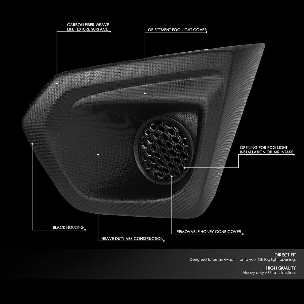 DNA Motoring FL-ZTL-273 fog light bezel on passenger side improves fog visibility.