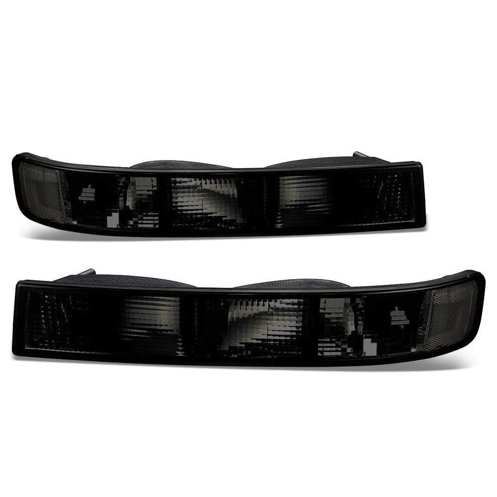 DNA MOTORING front bumper parking lights with smoked lens for Chevy Express and GMC Savana, enhanced visibility