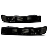DNA MOTORING front bumper parking lights with smoked lens for Chevy Express and GMC Savana, enhanced visibility