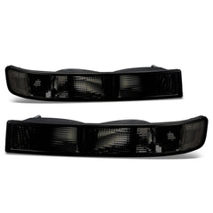 DNA MOTORING front bumper parking lights with smoked lens for Chevy Express and GMC Savana, enhanced visibility