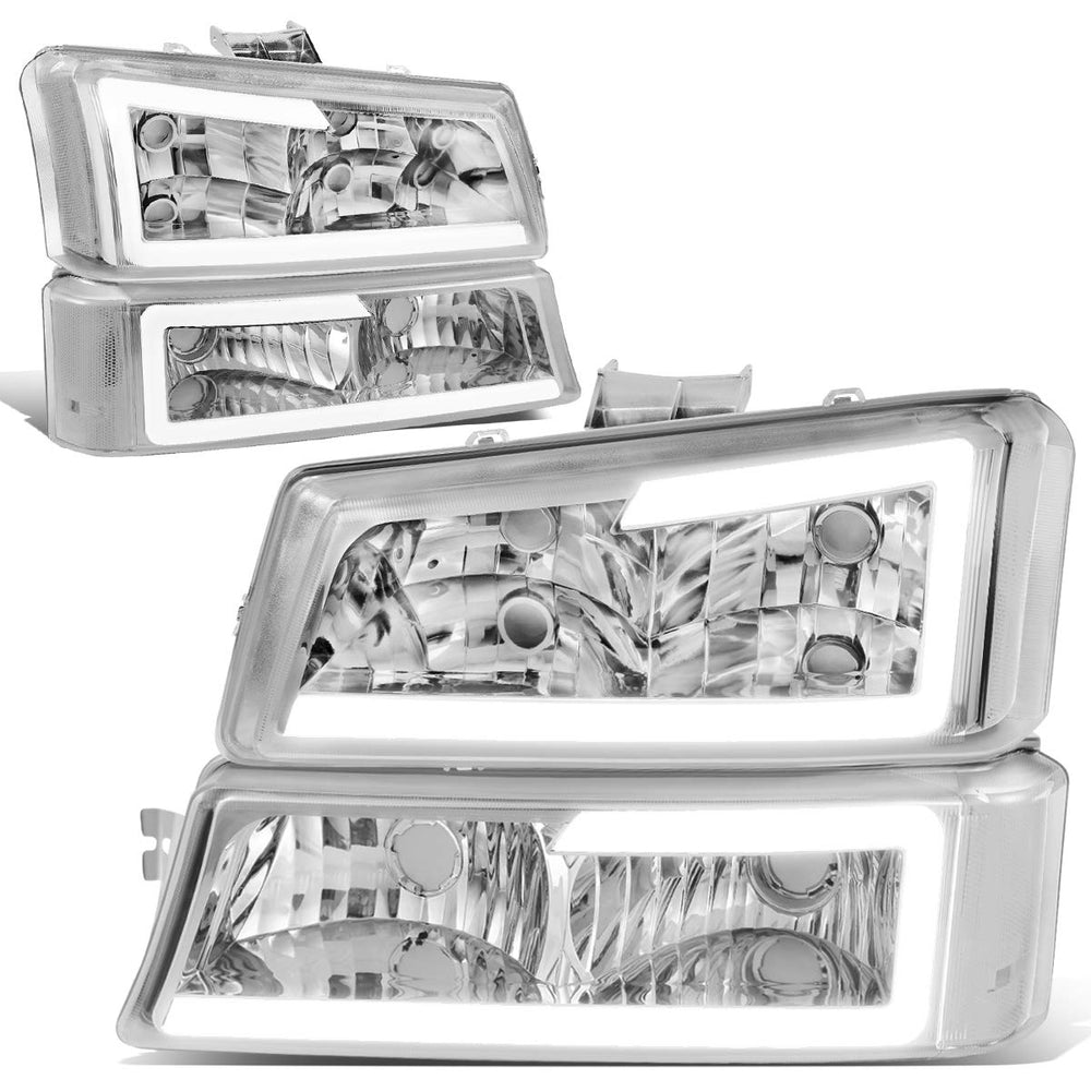 DNA Motorling HL-LB-CSIL03-CH chrome housing front view enhances vehicle appearance and visibility