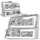 DNA Motorling HL-LB-CSIL03-CH chrome housing front view enhances vehicle appearance and visibility