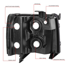 DNA Motoring HL-OH-CSIL07-BK-SM installation-ready headlights for quick swap