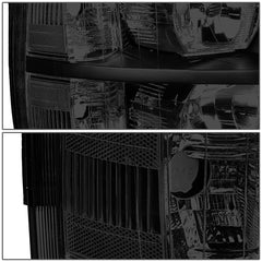 DNA Motoring HL-OH-CSIL07-BK-SM lens detail with smoked finish