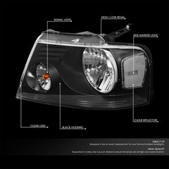 DNA Motoring HL-OH-F1504-BK-CL1 driver-side headlight ready for replacement