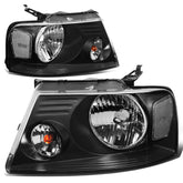 DNA Motoring HL-OH-F1504-BK-CL1 front view headlights with clear lens and sharp illumination