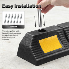 DNA Motoring parking stopper 3-ton capacity supports safe parking.