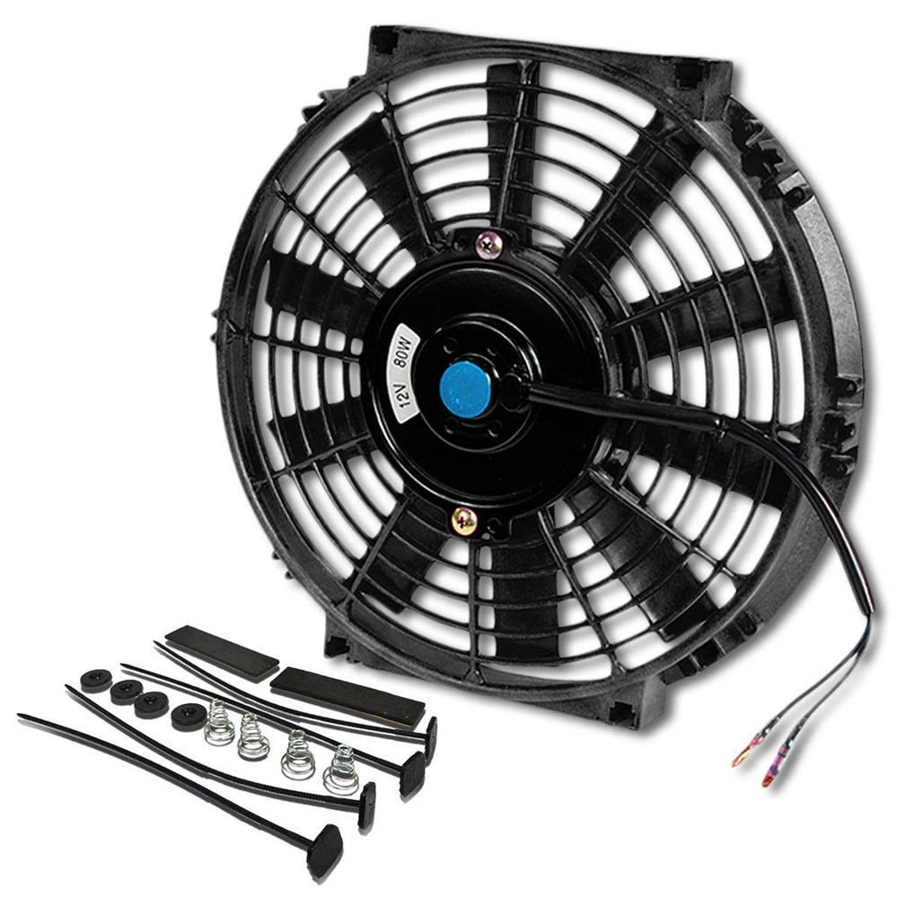 DNA Motoring RAF-10 inch slim radiator fan for efficient cooling and engine bay clearance.