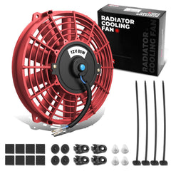 DNA Motoring RAF-7-RD front view shows slim 7-inch cooling fan for space-saving fit