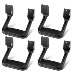 DNA Motoring side steps assembly with universal fit and sturdy aluminum construction.