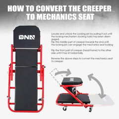 DNA MOTORING heavy-duty tubular frame for long-lasting durability.
