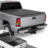 DNA Motoring TTC-RU-033 roll-up tonneau cover on a six-and-a-half-foot Silverado bed for protection