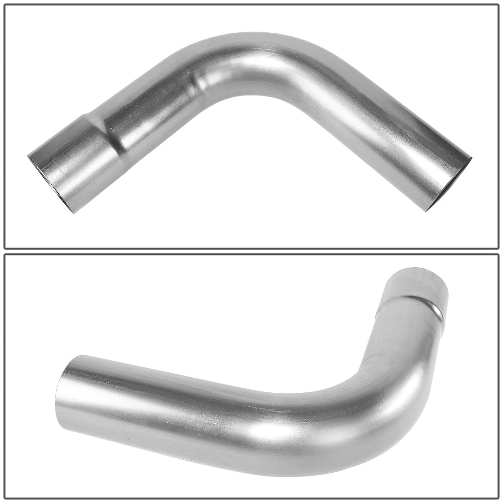DNA Motoring ZTL-PP-25-90-RAW natural finish bend with flare opening 2.65 ID