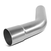 DNA MOTORING ZTL-PP-25-45deg-bend in raw finish for flexible exhaust routing.